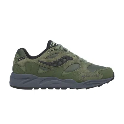 Pre-owned Saucony Grid Shadow 2 Gore-tex 'forest Black' In Green