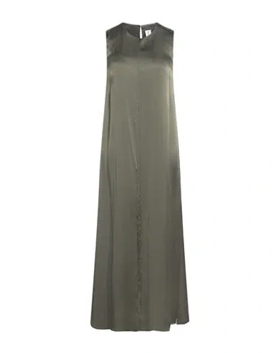 1-one Woman Top Military Green Size 2 Acetate, Silk In Green