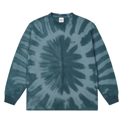 Pre-owned Palace Tie-dye Waffle Long-sleeve 'navy' In Blue