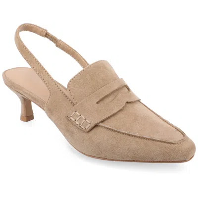 Journee Collection Amory Womens Square Closed Toe Kitten Heel Pumps In Grey