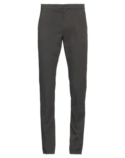 Dondup Cuffed Hem Stretch Cotton Trousers In Brown