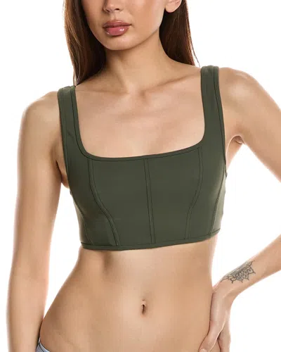 Simkhai Zeke Bustier Bikini Top Army L In Green