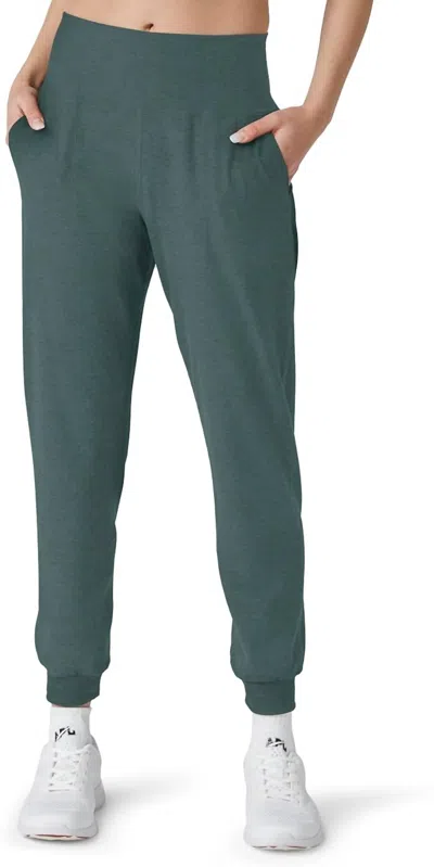 Beyond Yoga Spacedye Midi Jogger In Storm Heather In Multi