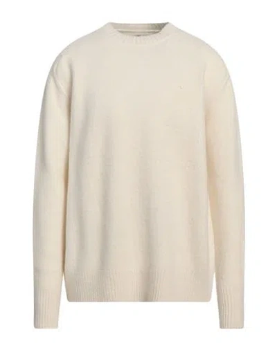 Oamc Man Sweater Off White Size L Wool In Off White