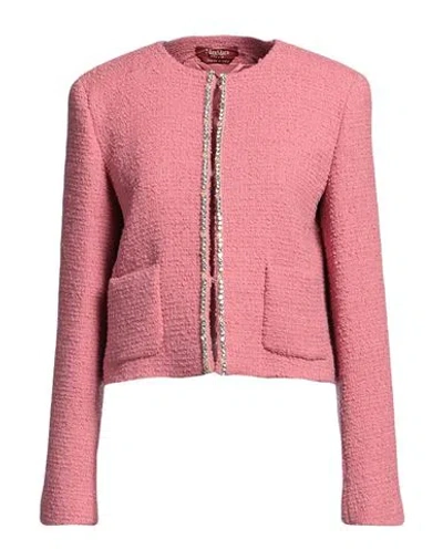 Shop Max Mara Studio Woman Jacket Pink Size 8 Virgin Wool, Polyamide