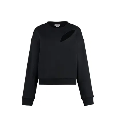 Alexander Mcqueen Woman Black Sweatshirts In Black