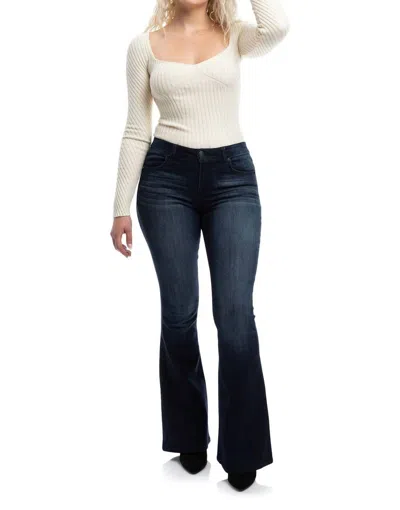 1822 Denim Long Mid-rise Vintage Flare Jeans In Giovanna In Multi