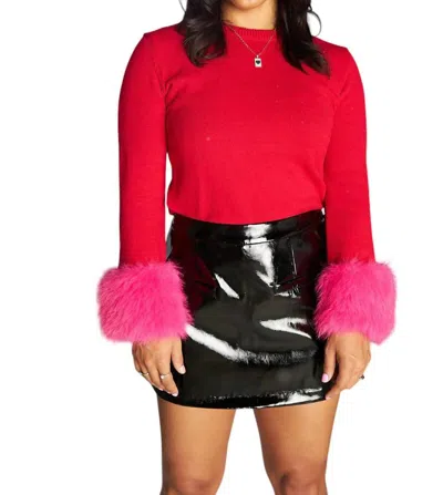 BUDDYLOVE PARK CITIES SWEATER IN RED 