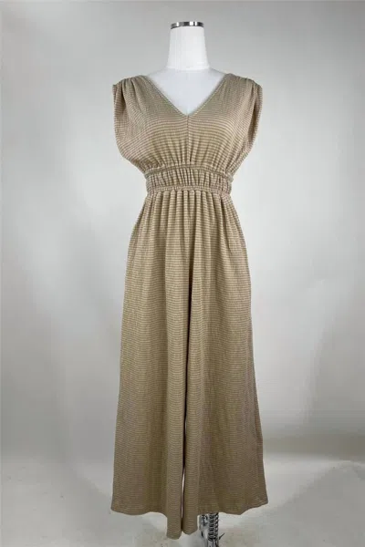By Together Juliette Jumpsuit In Tan In Multi