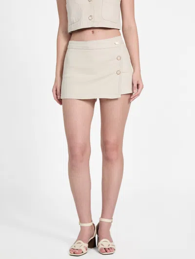 Guess Factory Sidney Denim Skort In Multi