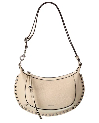 Isabel Marant Oskan Moon Leather Hobo Bag In Beige