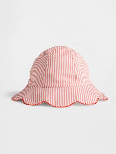 Gap Baby & Toddler Scalloped Stripe Bucket Hat In Red Stripe