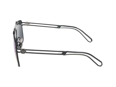 Philipp Plein Aviator-frame Titanium Sunglasses In Black