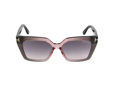 Tom Ford Winona 53mm Gradient Polarized Cat Eye Sunglasses In Grey/smoke Grad