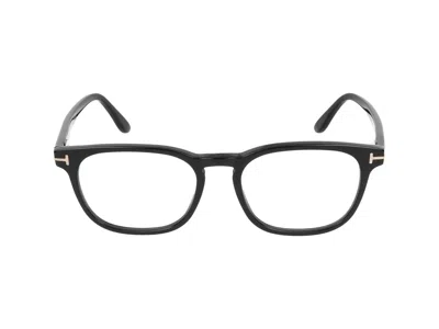 Tom Ford Blue Light Block Cat Eye Ladies Eyeglasses Ft5949-b 001 56 In Glossy Black