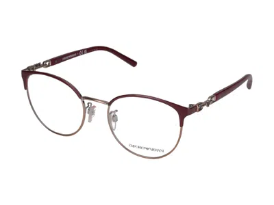 Emporio Armani Eyeglasses In Red/gold Rosé