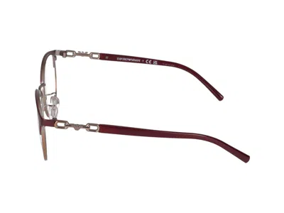 Emporio Armani Eyeglasses In Red/gold Rosé