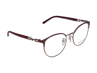 Emporio Armani Eyeglasses In Red/gold Rosé