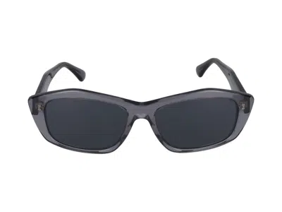 Emporio Armani Sunglasses In Grey Transparent Glossy