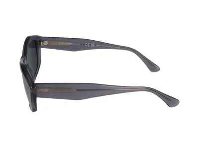 Emporio Armani Sunglasses In Grey Transparent Glossy