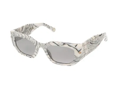 Philipp Plein Sunglasses In Marbled Ivory