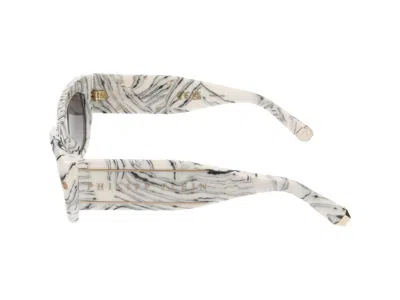Philipp Plein Sunglasses In Marbled Ivory