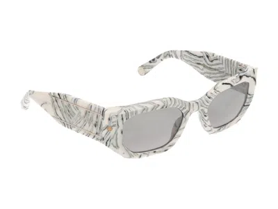 Philipp Plein Sunglasses In Marbled Ivory