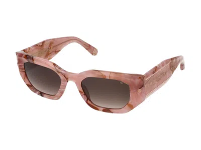 Philipp Plein Square-frame Acetate Sunglasses Woman Sunglasses Pink Size 51 Acetate In Opaline Pink+marbled Pink