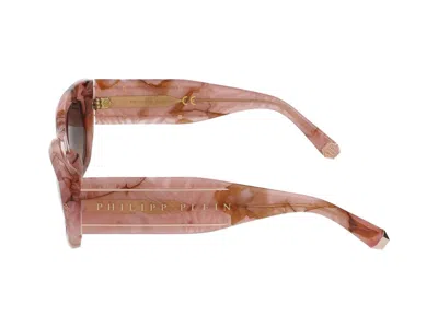 Philipp Plein Square-frame Acetate Sunglasses Woman Sunglasses Pink Size 51 Acetate In Opaline Pink+marbled Pink
