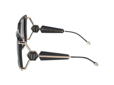 Philipp Plein Sunglasses In Glossy Black