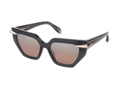 Roberto Cavalli Sunglasses In Dark Grey Transparent