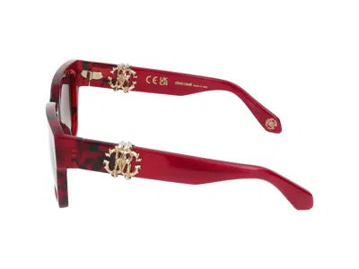 Roberto Cavalli Sunglasses In Glossy Red Squares