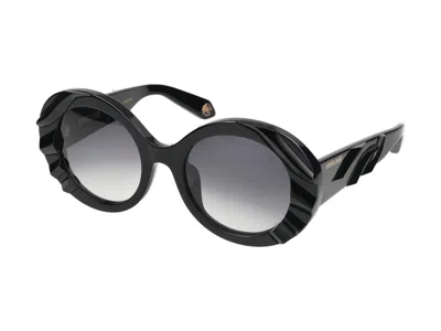 Roberto Cavalli Sunglasses In Glossy Black