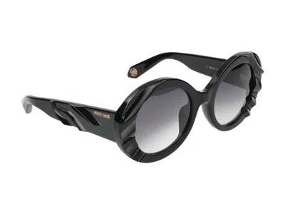 Roberto Cavalli Sunglasses In Glossy Black