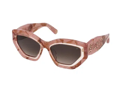 Philipp Plein Cat Eye-frame Acetate Sunglasses In Brown