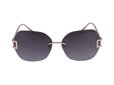 Shop Chopard Sunglasses In Gold Coppered Glossy