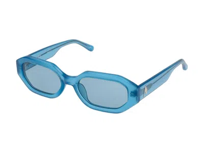 Linda Farrow X The Attico Rectangular Frame Sunglasses In Turquoise