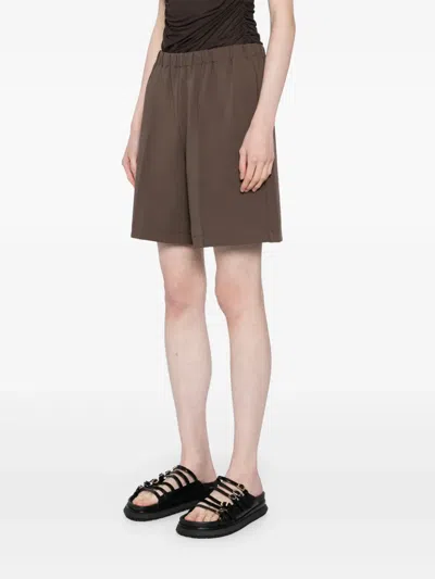 Jnby Wide-leg Shorts In Brown