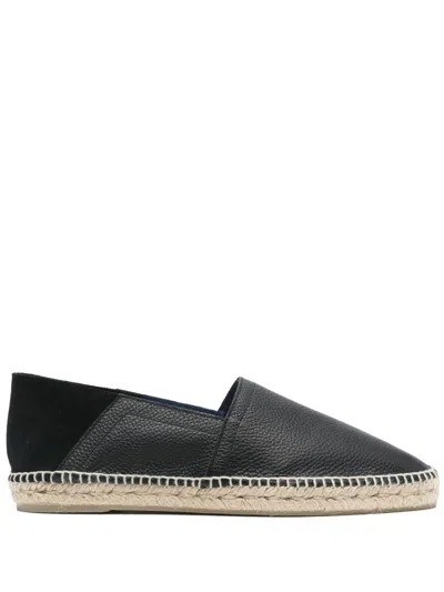 Castaã±er Castaner Black Polo/249 Nappa Leather Espadrilles In Black