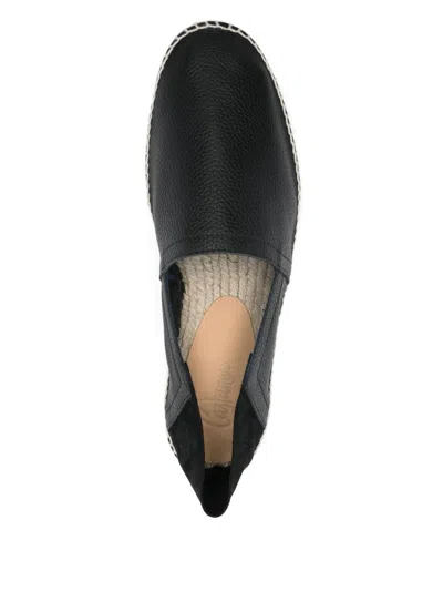 Castaã±er Castaner Black Polo/249 Nappa Leather Espadrilles In Black