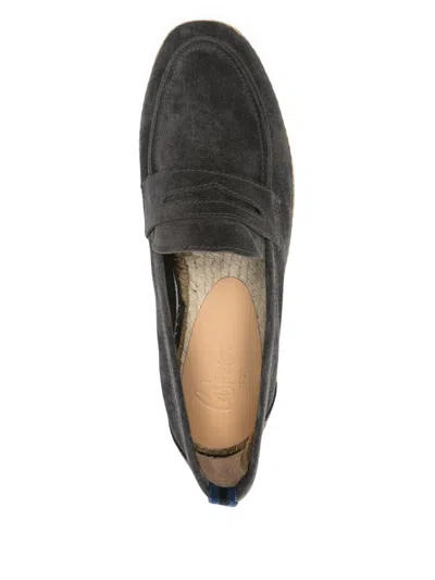 Castaã±er Castañer Nacho Suede Leather Espadrilles In Grey
