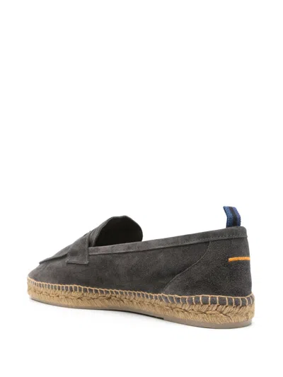 Castaã±er Castañer Nacho Suede Leather Espadrilles In Grey