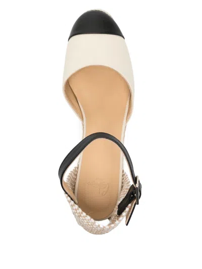Castaã±er Castaner Wedge Espadrilles With Ankle Strap In White