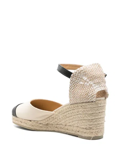 Castaã±er Castaner Wedge Espadrilles With Ankle Strap In White