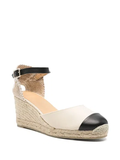Castaã±er Castaner Wedge Espadrilles With Ankle Strap In White
