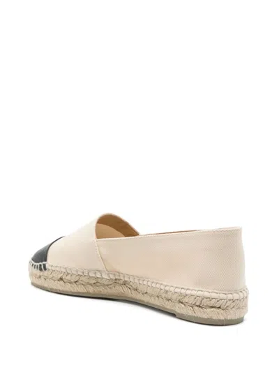 Castaã±er Castaner Canvas Slip-on Espadrilles With Leather Cap Toe In White