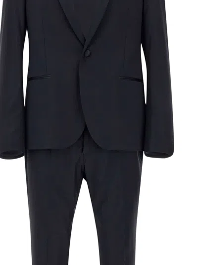 Manuel Ritz Single-breasted Suit In Blue