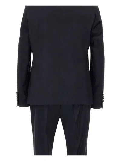 Manuel Ritz Single-breasted Suit In Blue