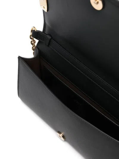 Chloé Chloe Womens Black Brand-plaque Leather Cross-body Bag In Black