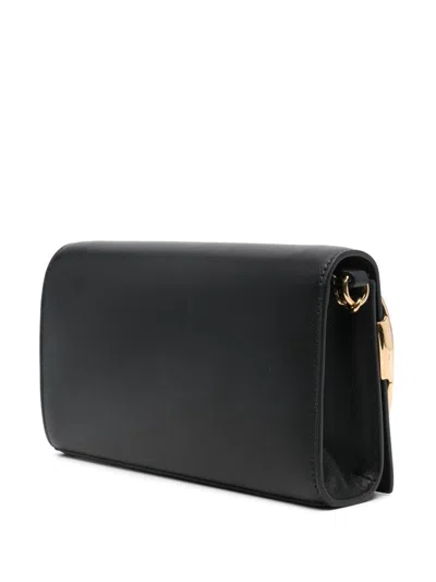 Chloé Chloe Womens Black Brand-plaque Leather Cross-body Bag In Black